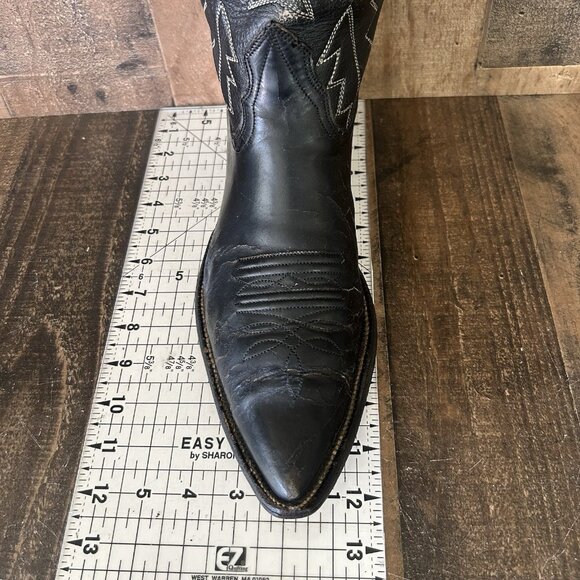 Nocona Vintage Black Western Cowboy Boots Mens 13 A - Picture 5 of 12